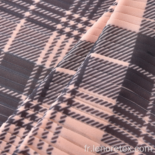 Tissu à carreaux à carreaux de mousseline de soie tissée 100% polyester